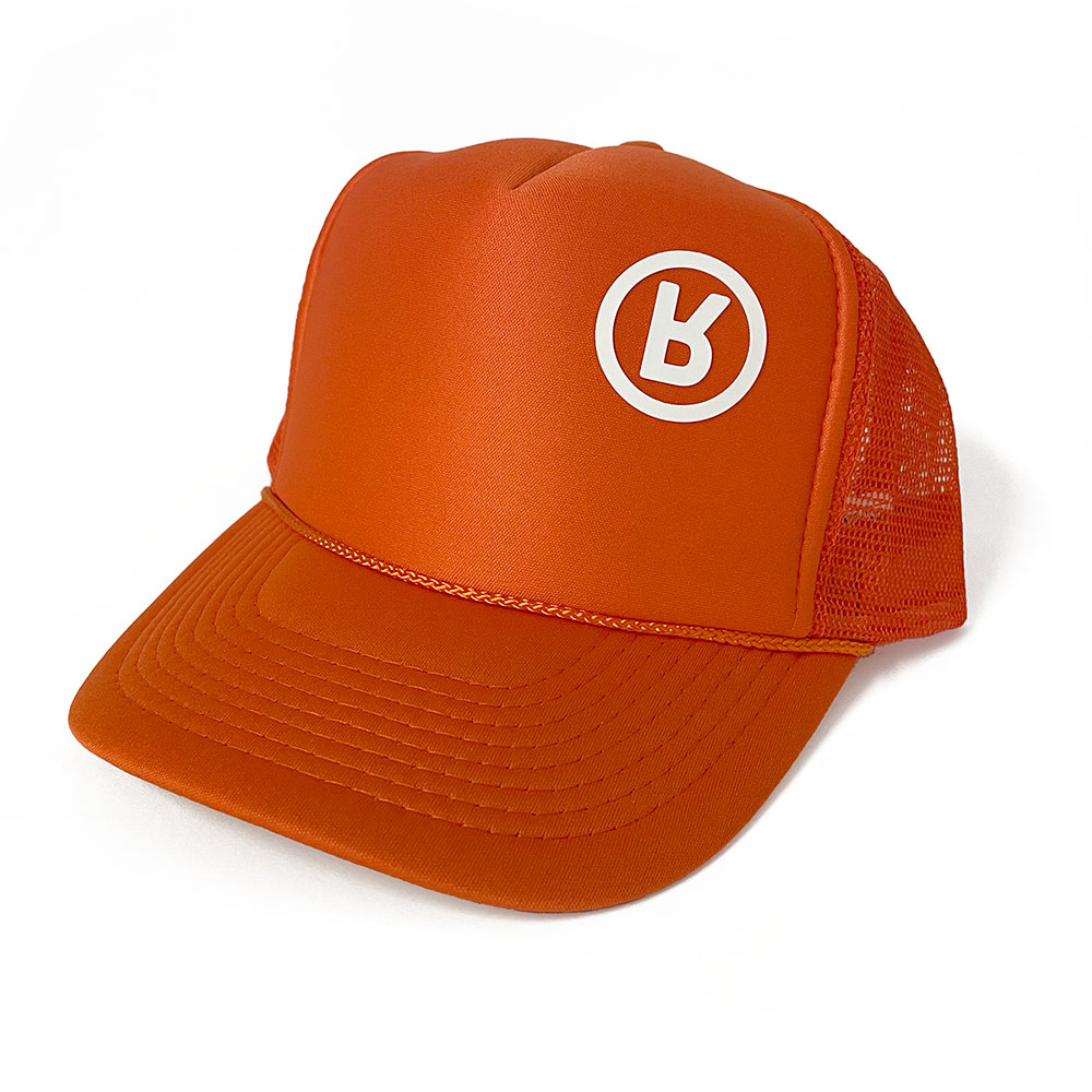 Rabbit Logo Hat Fire Orange - Foam / Mesh Trucker 3D Vinyl