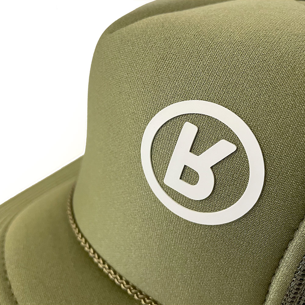 Rabbit Logo Hat Olive - Foam / Mesh Trucker 3D Vinyl