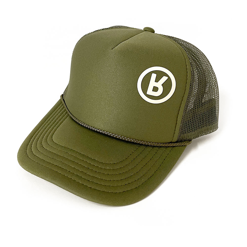 Rabbit Logo Hat Olive - Foam / Mesh Trucker 3D Vinyl
