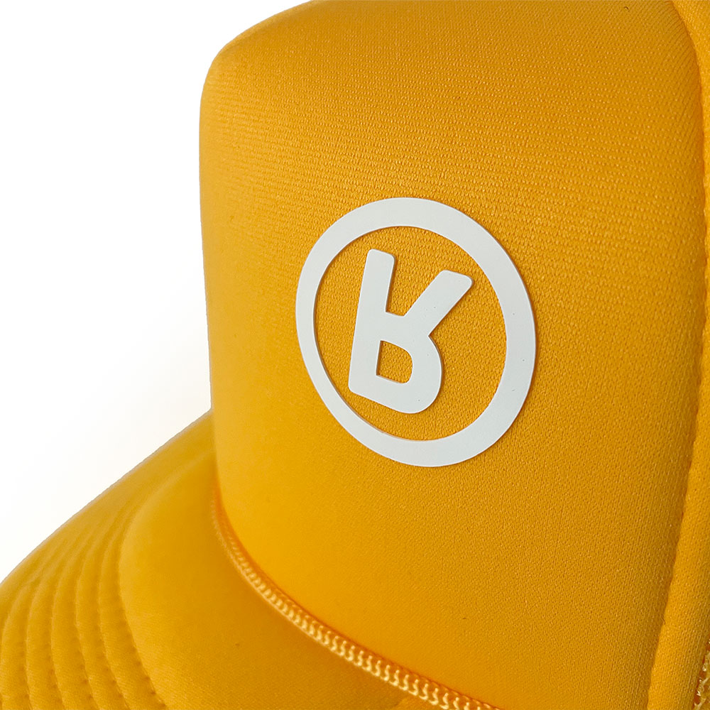 Rabbit Logo Hat Yellow - Foam / Mesh Trucker 3D Vinyl