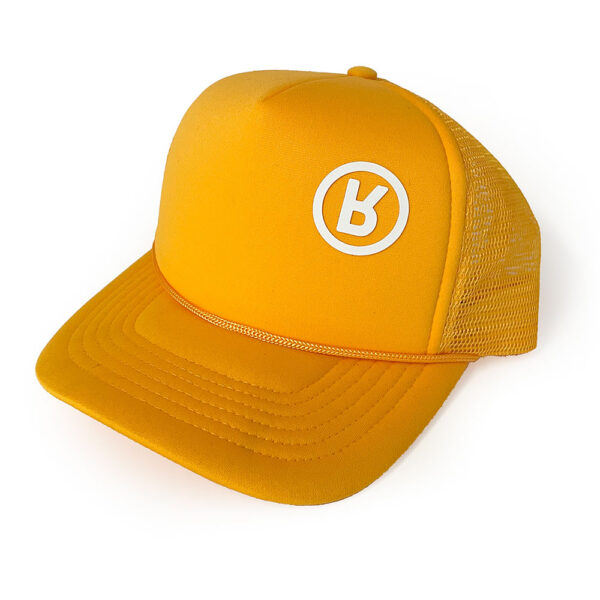 Rabbit Logo Hat Yellow - Foam / Mesh Trucker 3D Vinyl