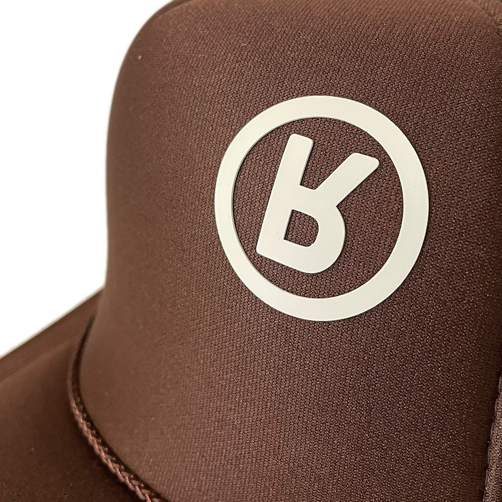 Rabbit Logo Hat Brown - Foam / Mesh Trucker 3D Vinyl