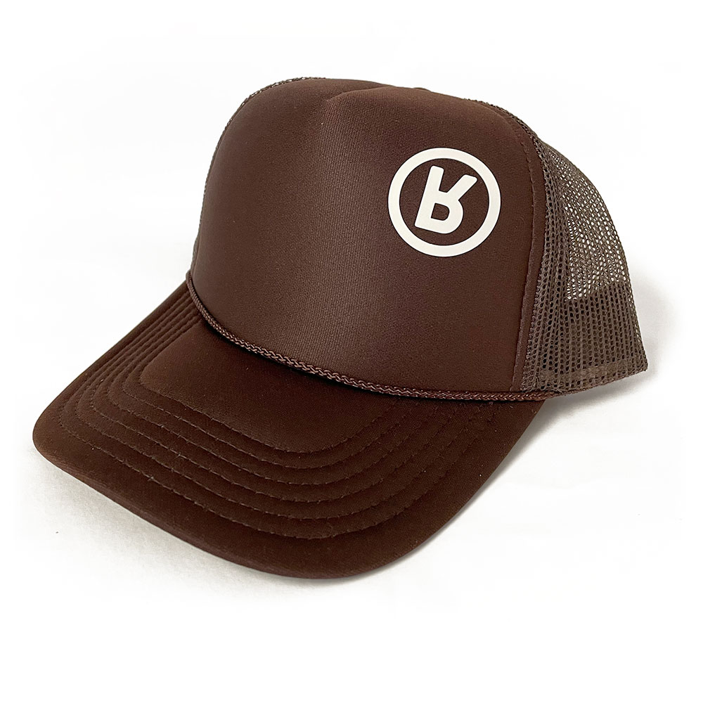 Rabbit Logo Hat Brown - Foam / Mesh Trucker 3D Vinyl