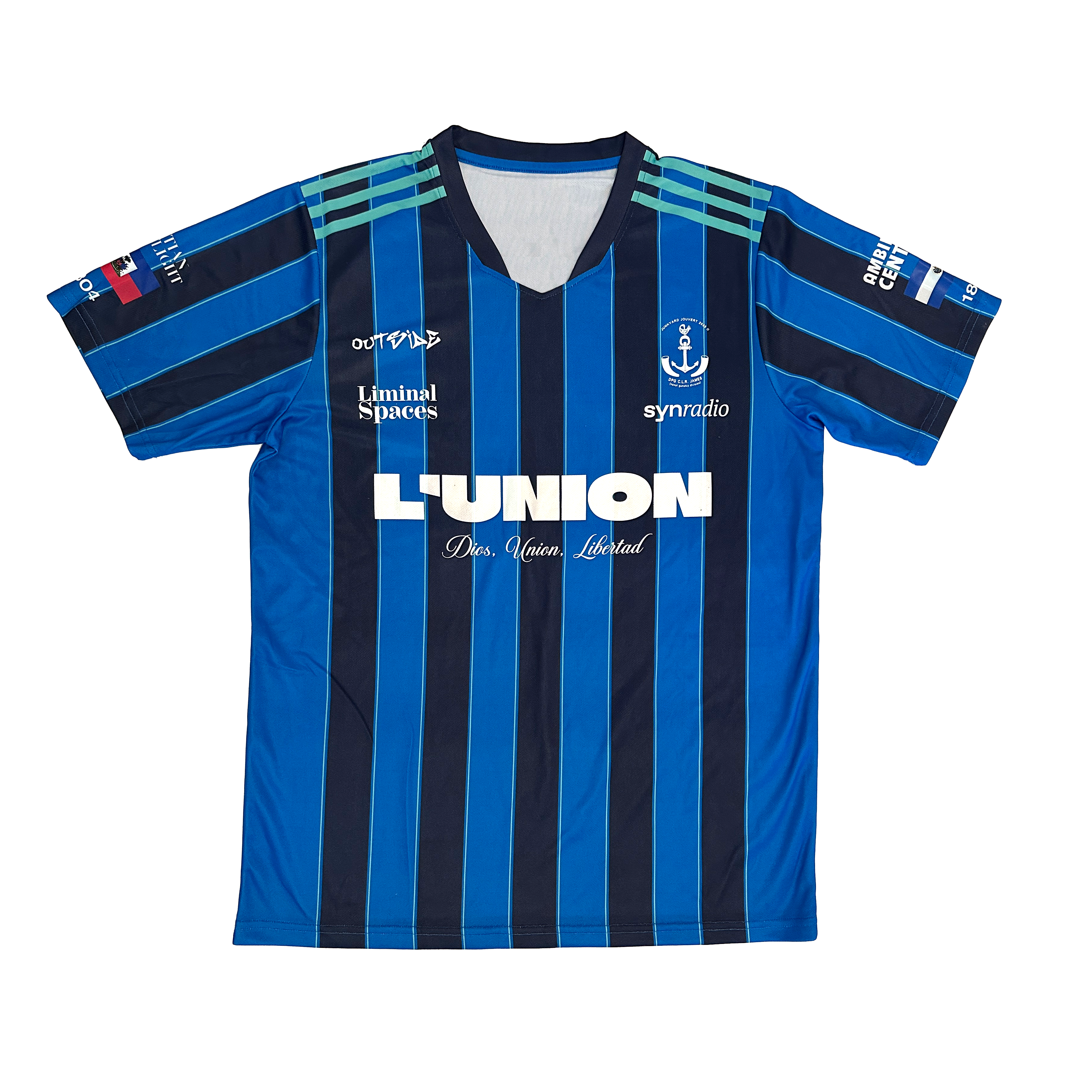 L'UNION Haiti Salvador Soccer Jersey, Haitian Spotlight, Ambiente Central, Junkyard Jouvert, Outside, Syn Radio, Liminal Spaces